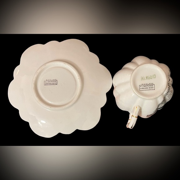 Antique HL Whitcomb Teacup And Saucer Excellent Cond 1888-89 Gilded - Picture 5 of 8